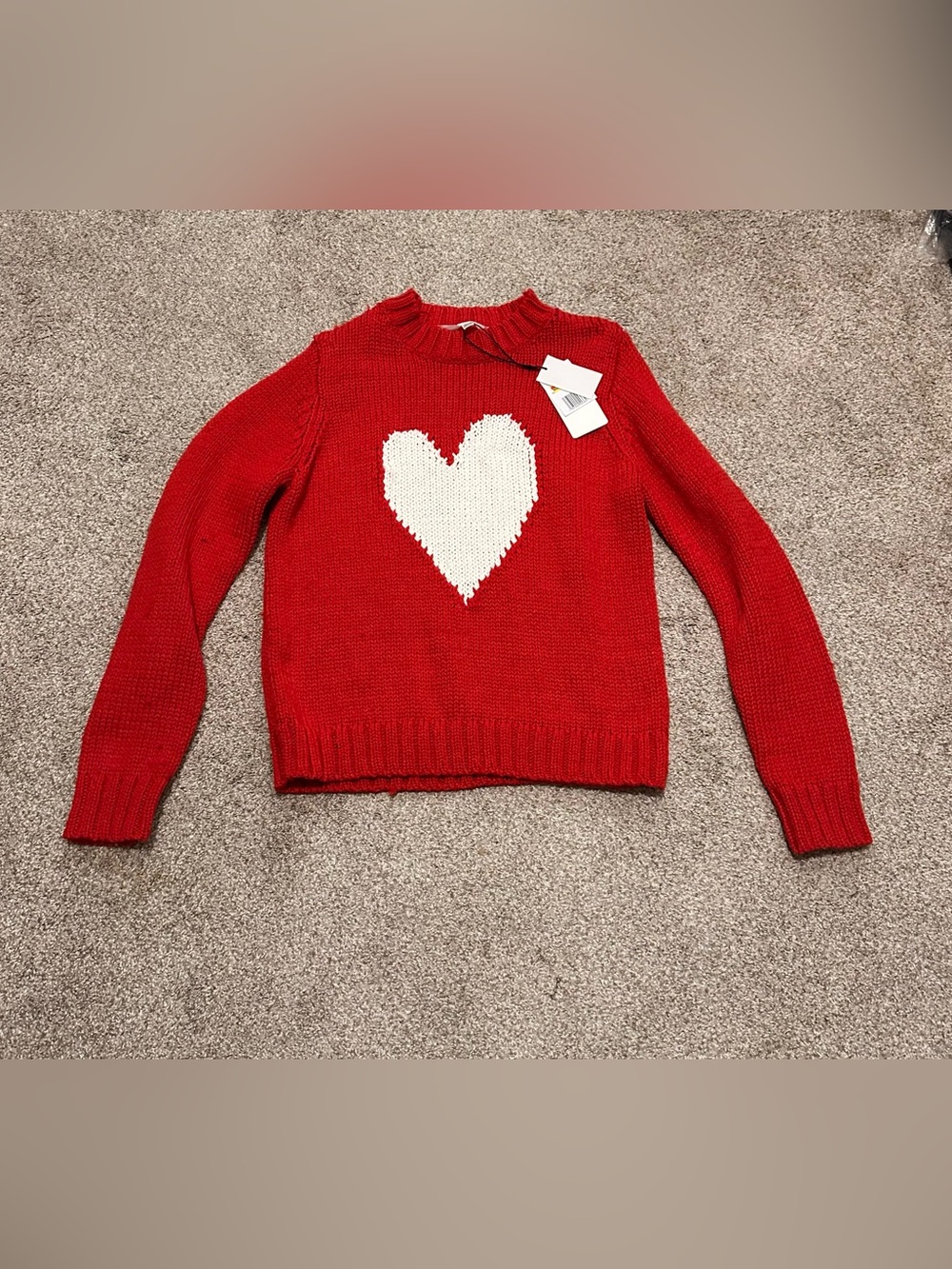 Chelsea & Theodore Red Sweater with White Heart